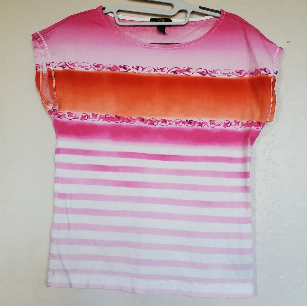LRL Ralph Lauren Jeans Co. Multicolor PINK Stripe Sleeveless Top Women's Small